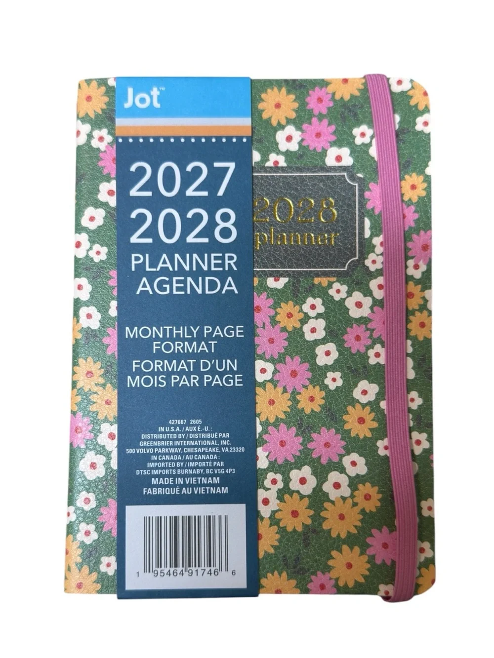 Set of 2 Scripture & Floral Print 2027-2028 Monthly Reference Pocket Planners